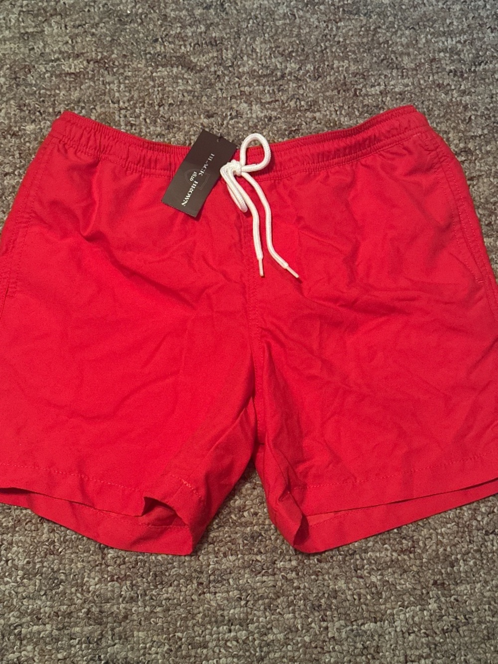 small swim shorts trunks brand new "black brown 1826"